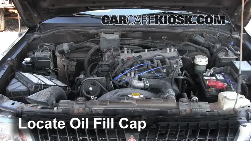 1997 Mitsubishi Montero Sport XLS 3.0L V6 Aceite Agregar aceite